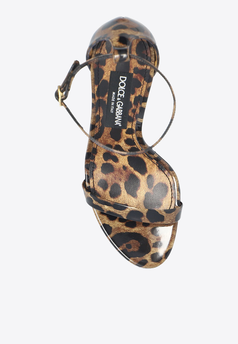 Dolce & Gabbana 110 Leopard Print Sandals Brown CR1739 AM568-HA93M