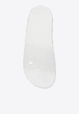 Jimmy Choo Diamond Flatform Sandals White DIAMOND SLIDE F RUB-V WHITE