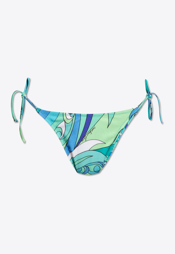 Moschino Printed Self-Tie Bikini Bottoms Multicolor DÓŁ 241V2 A5928 9417-1366