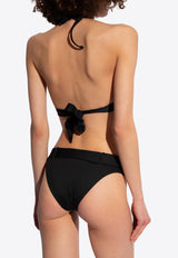Moschino Belted Bikini Bottoms Black DÓŁ 241V2 A5982 9503-0555