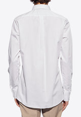 Dolce & Gabbana, NOOS, VTK, Men, Clothing, Shirts, Formal Shirts, Striped Shirts, Long-Sleeved Shirts Pinstriped Long-Sleeved Shirt White G5LP8T FR5ZF-S8051