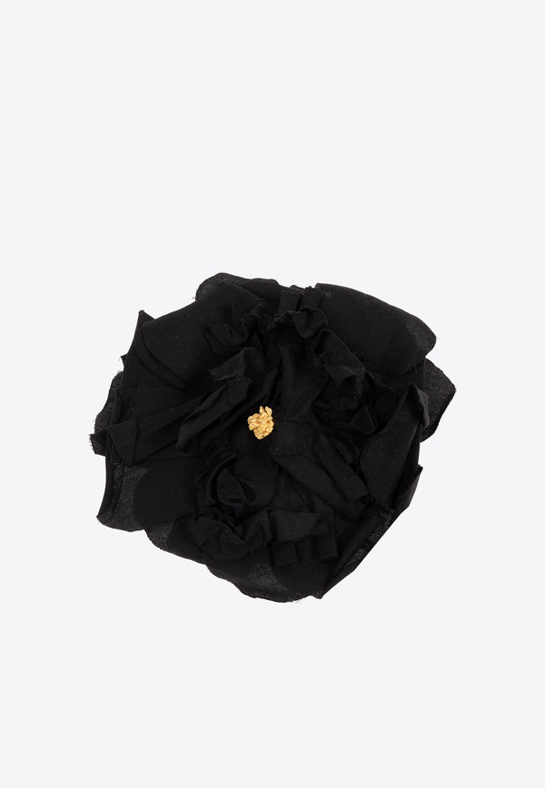 Dolce & Gabbana, NOOS, VTK, Men, Accessories, Brooches and Lapel Pins Floral Motif Brooch Black GY008A GH865-S8000