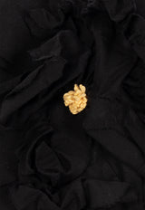 Dolce & Gabbana, NOOS, VTK, Men, Accessories, Brooches and Lapel Pins Floral Motif Brooch Black GY008A GH865-S8000