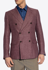 Dolce & Gabbana, NOOS, VTK, Men, Clothing, Jackets, Blazers, Tailoring, Suit Blazers Double-Breasted Wool Blend Blazer Bordeaux G2NW1T FU3RU-F0429