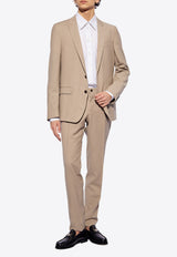 Dolce & Gabbana, NOOS, VTK, Men, Clothing, Tailoring, Suit Blazers, Suits, Suit Pants Single-Breasted Pinstripe Wool Suit Beige GK0RMT FR20O-S8051
