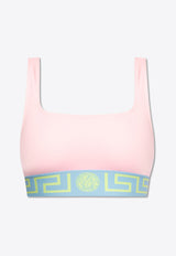 Versace Greca Border Bikini Top Pink GÓRA 1013324 A232185-2PT10