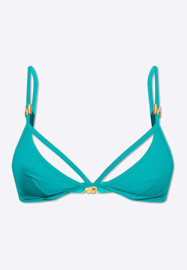 Moschino Over-Cup Strap Bikini top Green GÓRA 241V2 A5737 4901-0366