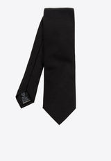 Dolce & Gabbana, NOOS, VTK, Men, Accessories, Ties and Collars Silk Tie with Pointed Tip Black GT149E G0UBZ-N0000