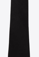 Dolce & Gabbana, NOOS, VTK, Men, Accessories, Ties and Collars Silk Tie with Pointed Tip Black GT149E G0UBZ-N0000