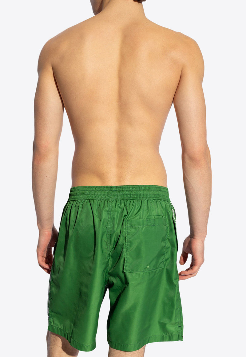 Off-White Bandana Print Swim Shorts Green KĄPIELOWE OMFD008S24 FAB002-5700