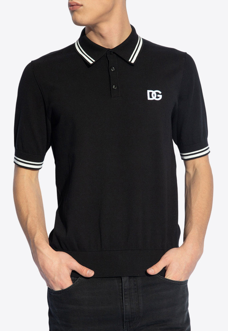 Dolce & Gabbana Logo-Embroidered Polo T-shirt GXZ02Z JBCBZ-N0000
