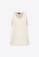 Tom Ford Ribbed Tank Top Cream JCN003 JMV016S24-AW004