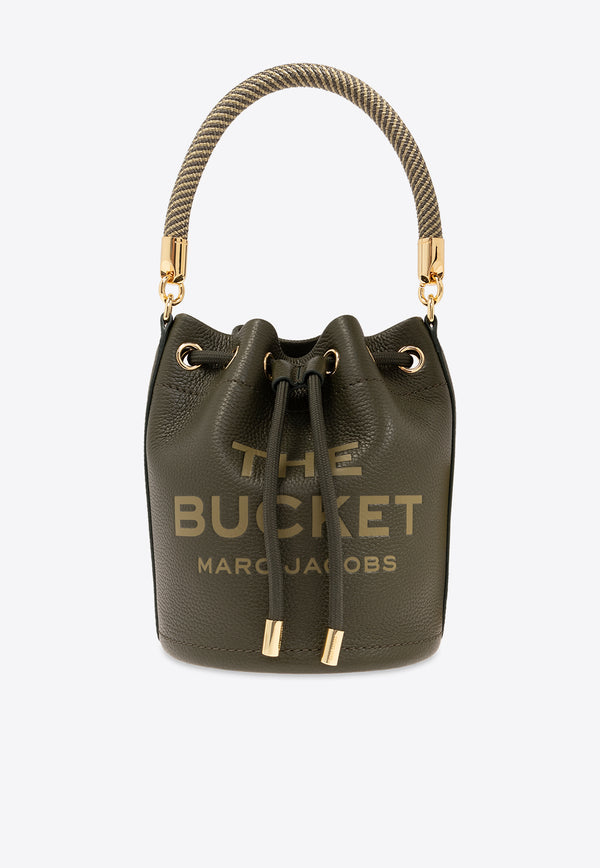 Marc Jacobs The Leather Logo Bucket Bag Green H652L01PF22 0-305