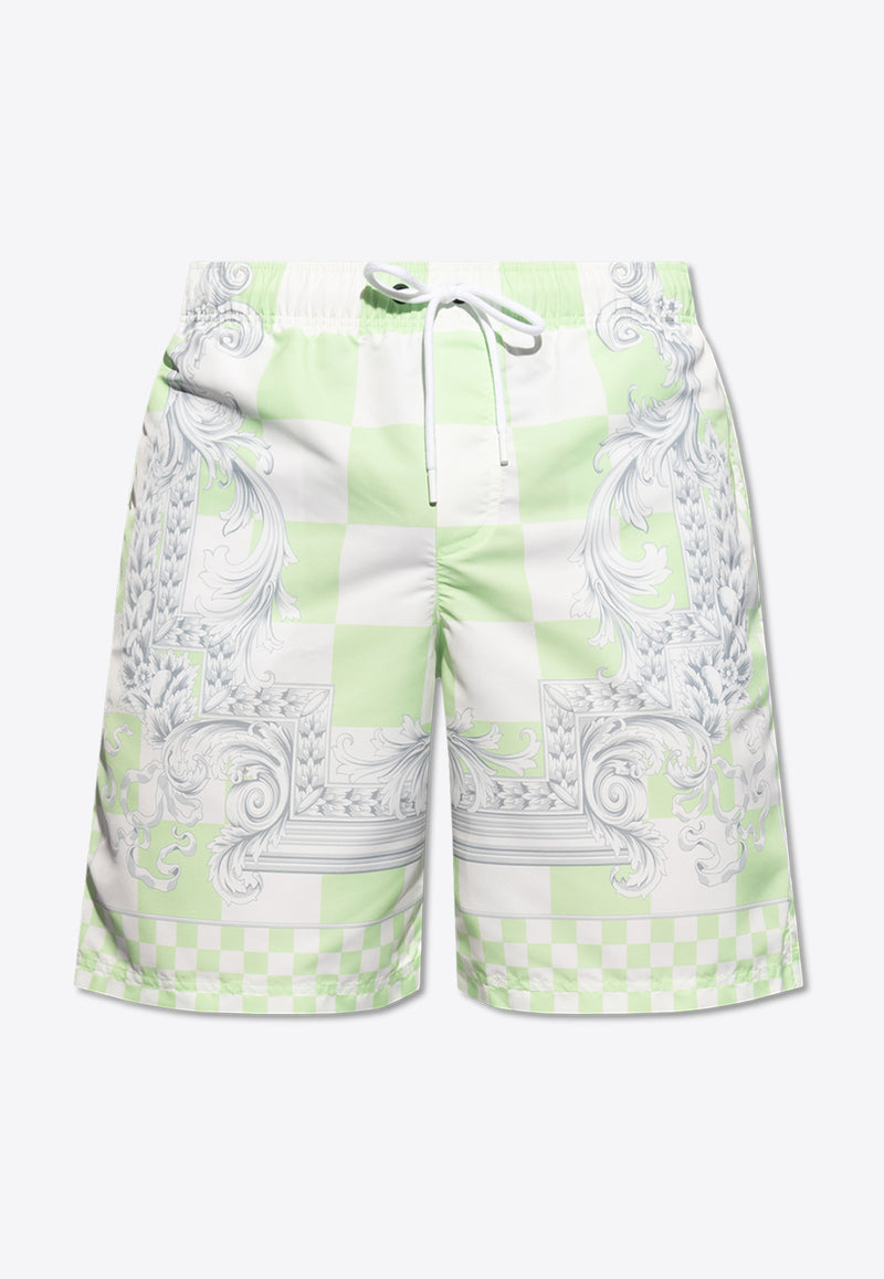 Versace Medusa Contrasto Board Shorts Green KĄPIELOWE 1002517 1A10673-5X520