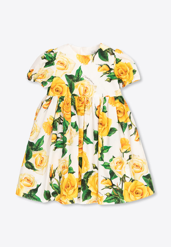 Dolce & Gabbana Kids Baby Girls Floral Dress L23DP2 HS5QR-HA3VO