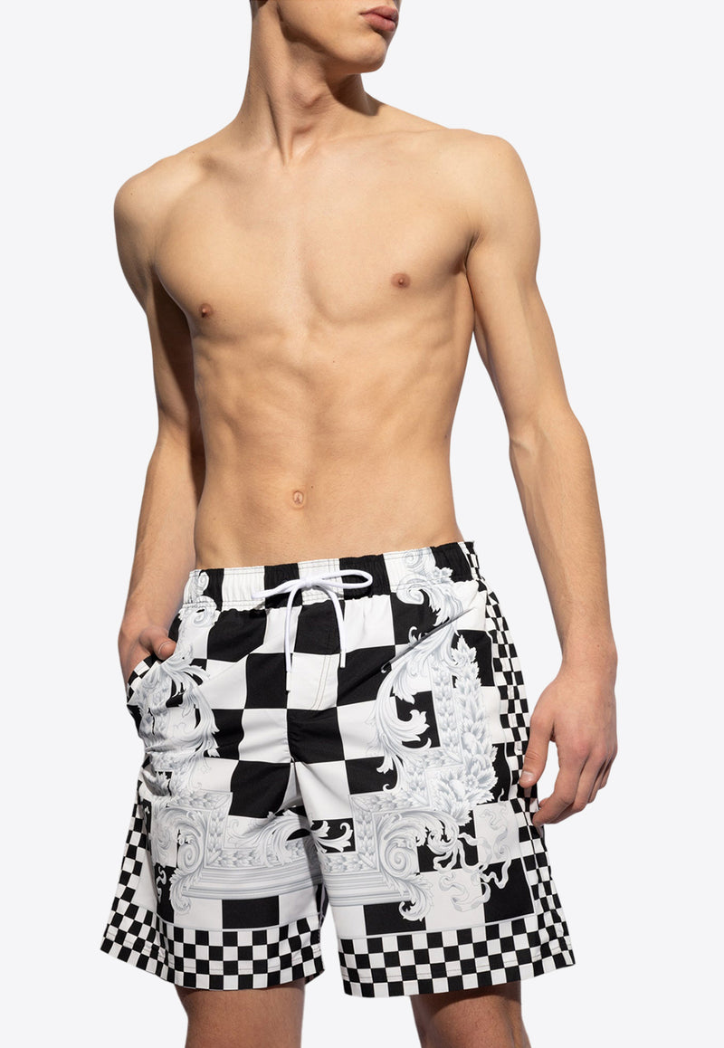 Versace Medusa Contrasto Swim Shorts Monochrome KĄPIELOWE 1002517 1A10673-5X550