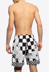 Versace Medusa Contrasto Swim Shorts Monochrome KĄPIELOWE 1002517 1A10673-5X550