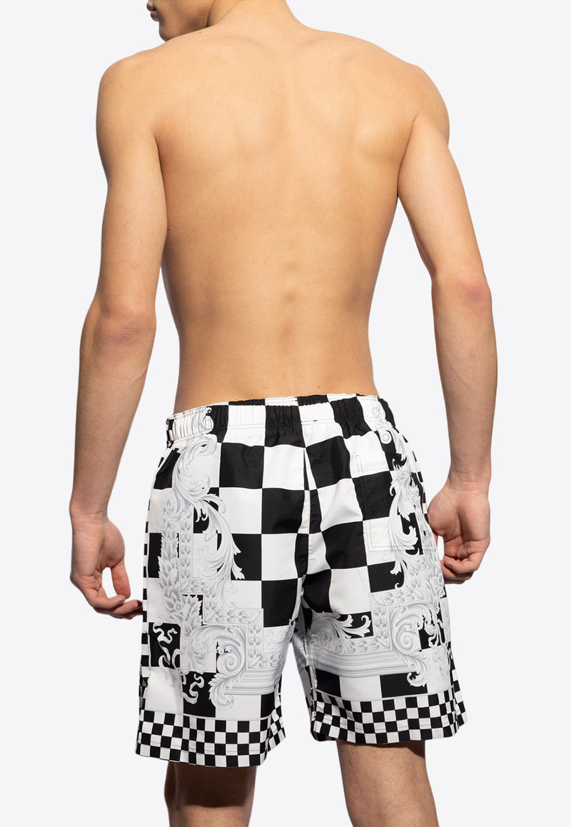 Versace Medusa Contrasto Swim Shorts Monochrome KĄPIELOWE 1002517 1A10673-5X550