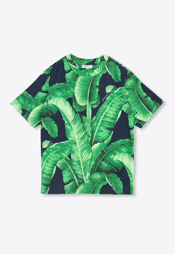 Dolce & Gabbana Kids Boys Banana Leaves T-shirt L4JTDS HS7NG-H4005