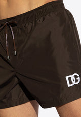 Dolce & Gabbana Logo-Embroidered Swim Shorts KĄPIELOWE M4F29T FUSFW-M3927