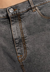 Etro Logo Embroidered Denim Shorts Gray MRNG0001 AD207-N0035