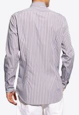 Etro Logo Embroidered Stripe Shirt Multicolor MRIB0002 99TR516-S8450