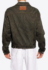 Etro Paisley Jacquard Denim Jacket Green MRBA0020 99TJE30-S9000