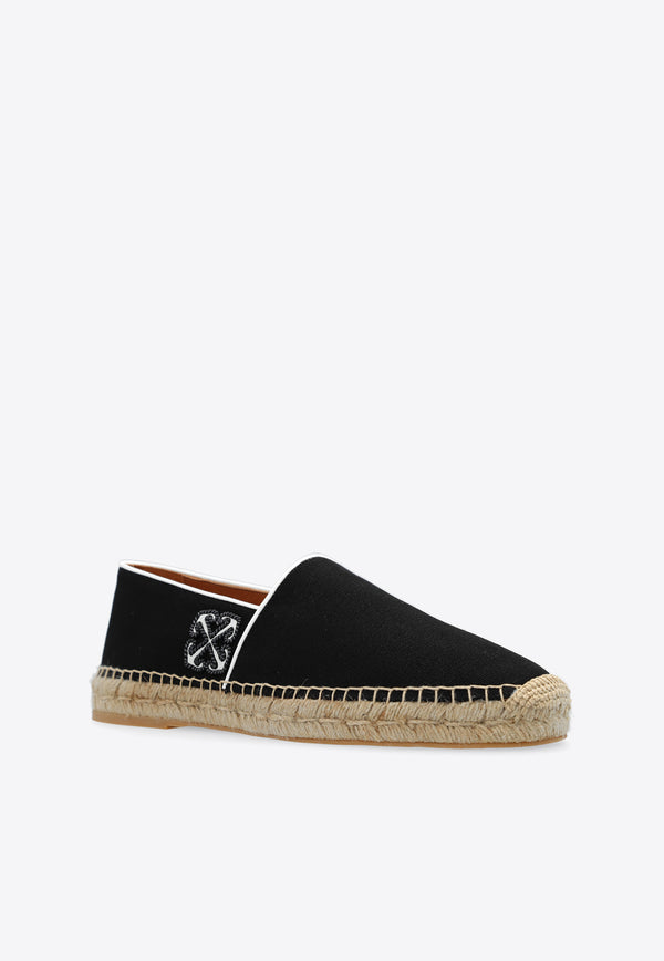 Off-White Anglette Arrow Embroidered Espadrilles Black OMIB007S24 FAB001-1001