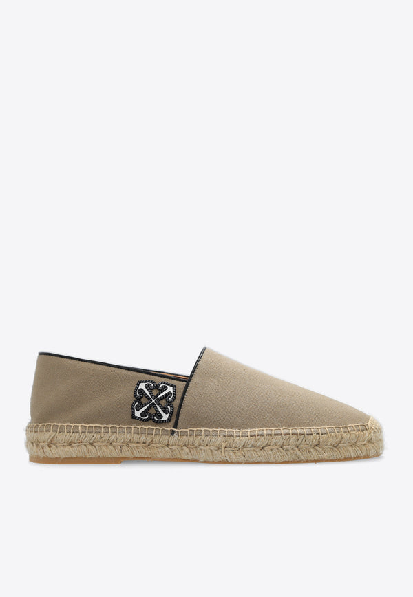 Off-White Anglette Arrow Embroidered Espadrilles Brown OMIB007S24 FAB001-1701