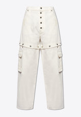 Off-White Convertible Baggy Jeans White OMYA183S24 DEN001-0202