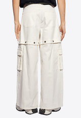 Off-White Convertible Baggy Jeans White OMYA183S24 DEN001-0202
