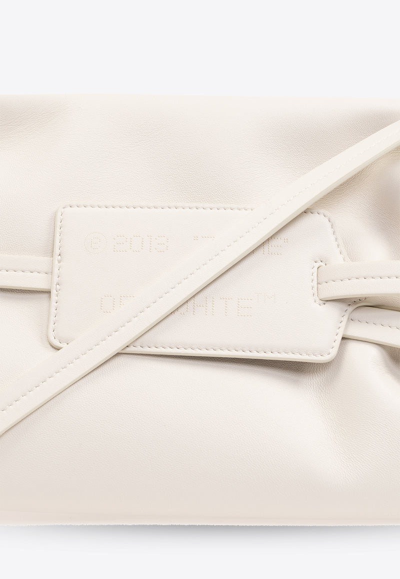 Off-White Zip Tie Leather Shoulder Bag White OWNM048S24 LEA001-0400