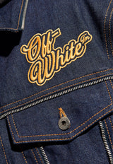 Off-White 90's Logo Skate Denim Jacket Blue OMYE092S24 DEN001-4522