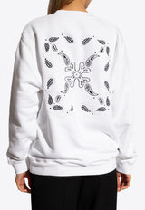 Off-White Bandana Arrow Embroidered Sweatshirt White OWBA055S24 FLE002-0101