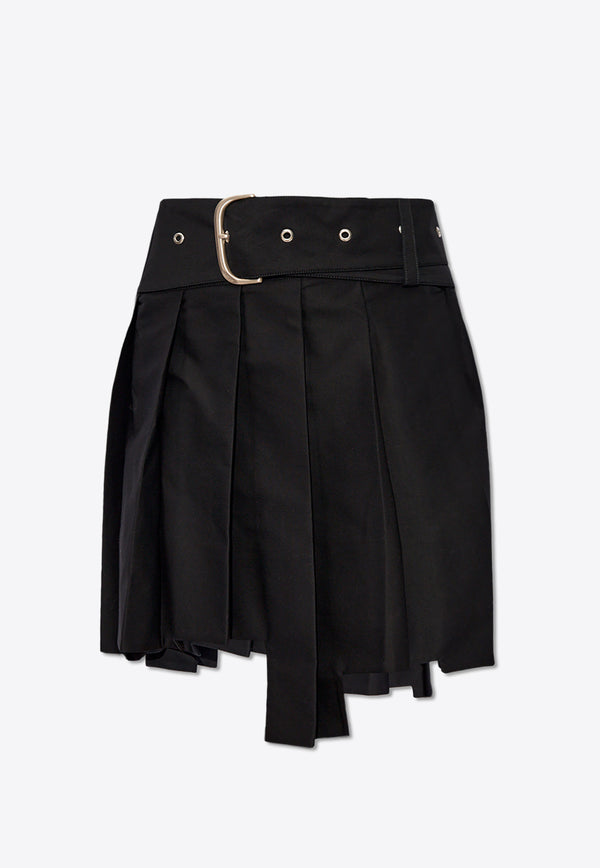 Off-White Pleated Mini Wrap Skirt Black OWCC179S24 FAB002-1000