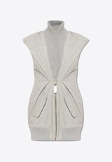 Off-White Sleeveless Puff Mini Dress Gray OWDB526S24 FAB001-4040