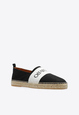 Off-White Bookish Logo Band Espadrilles Black OMIB010S24 FAB001-1010