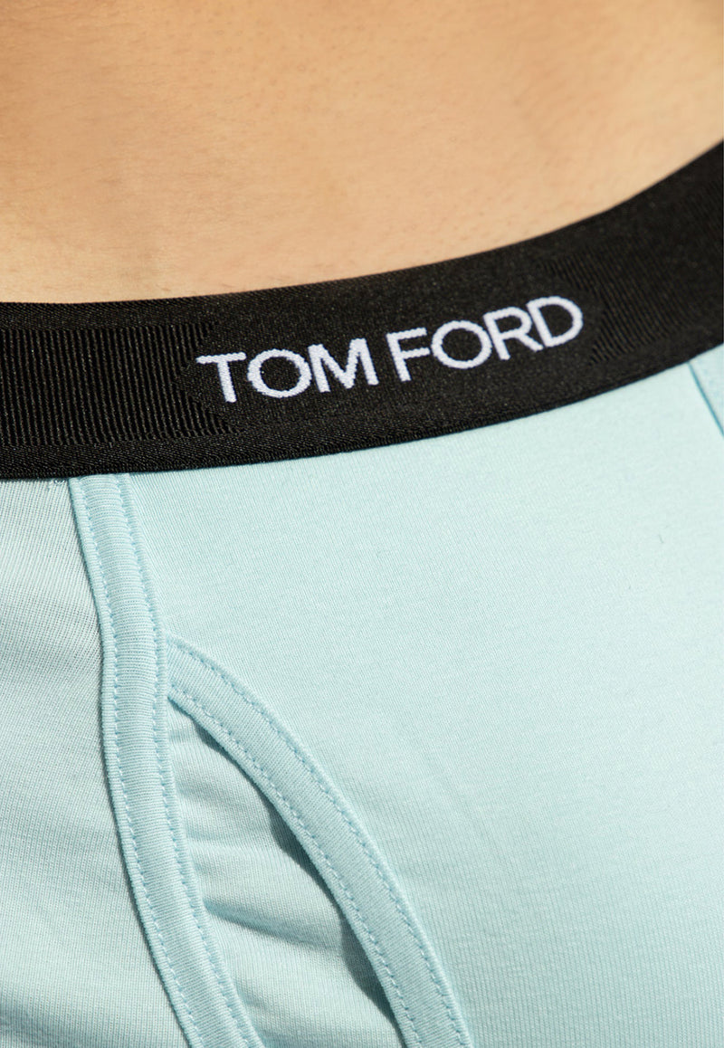 Tom Ford Logo Waistband Boxers Light Blue T4LC31040 0-436