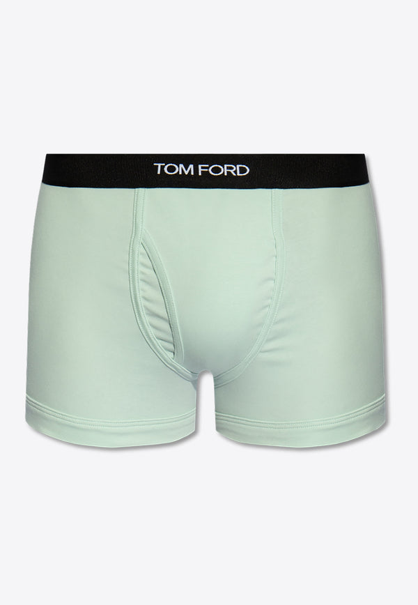 Tom Ford Logo Waistband Boxers Green T4LC31040 0-338