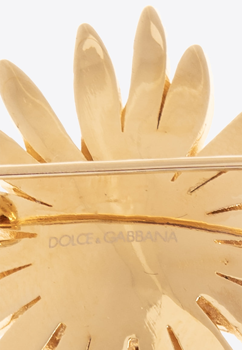 Dolce & Gabbana Crystal-Embellished Daisy Brooch WPQ3S1 W1111-ZOO00
