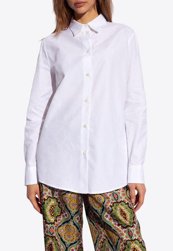 Etro Pegaso Embroidered Long-Sleeved Shirt White WRIA0013 99TU5H6-W0800