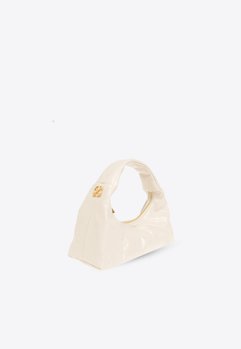 Off-White Arcade Leather Shoulder Bag Cream OWNN174S24 LEA001-0400