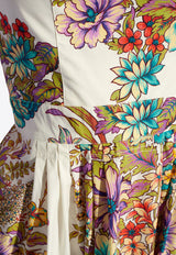 Etro Floral Print Midi Dress Multicolor WRHA0034 99SA578-X0800