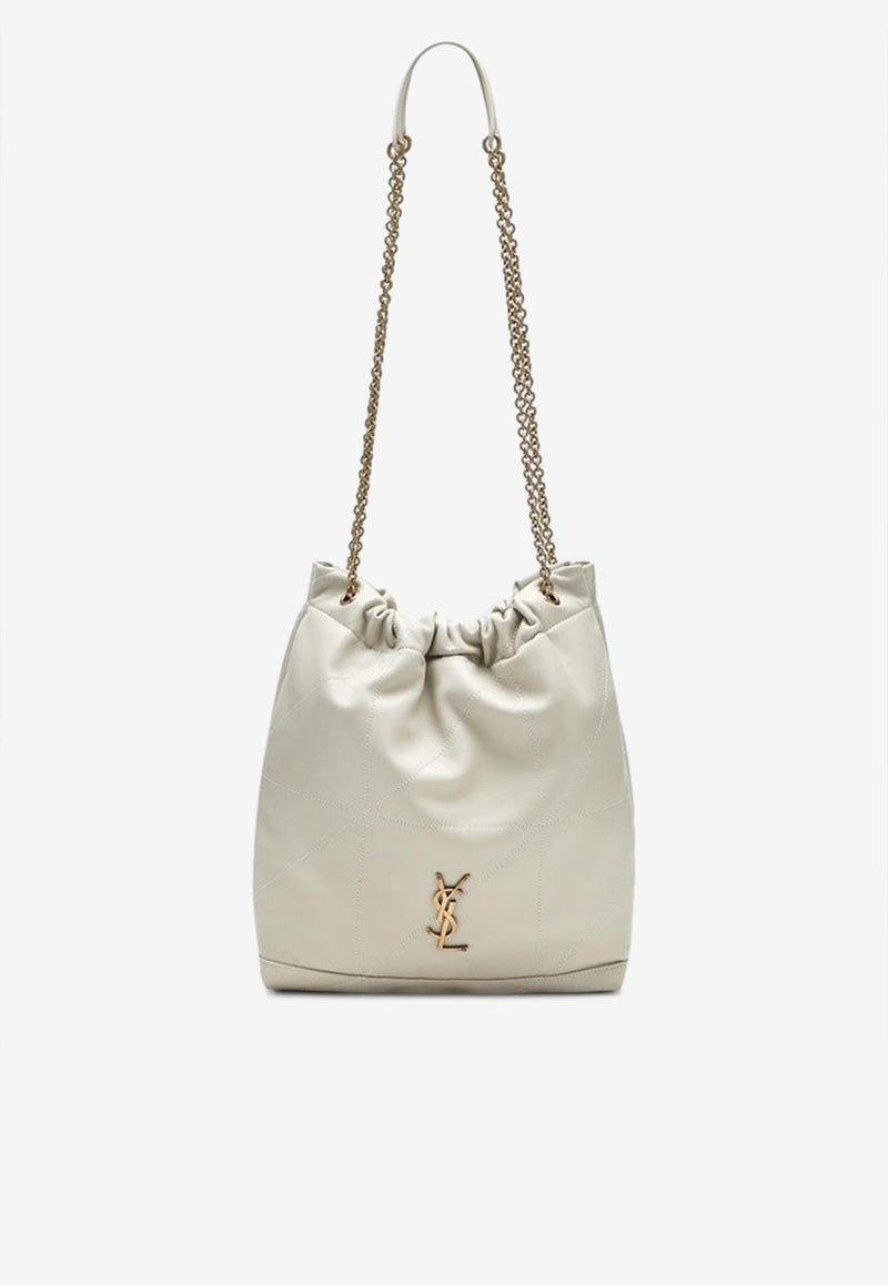 Saint Laurent Jamie Pochon Nappa Leather Shoulder Bag Ivory 781666AAB32/Q_YSL-9207