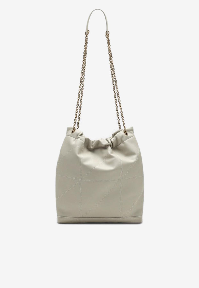 Saint Laurent Jamie Pochon Nappa Leather Shoulder Bag Ivory 781666AAB32/Q_YSL-9207