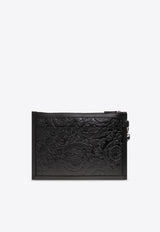 Versace Medusa Biggie Embossed Leather Pouch Black 1006243 1A10637-1B00E