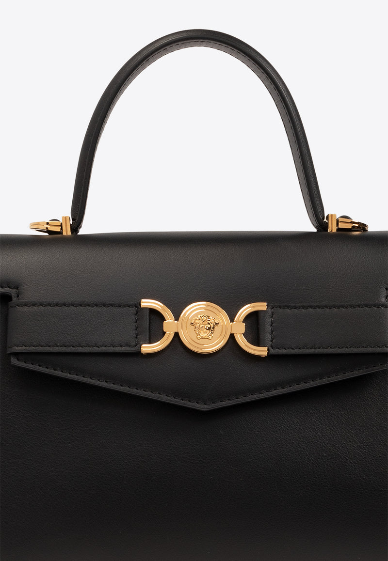 Versace Medusa '95 Leather Top Handle Bag Black 1013823 1A10795-1B00V