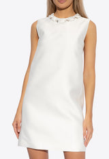 Versace Bead Embellished Mini Dress White 1015006 1A10598-1W010