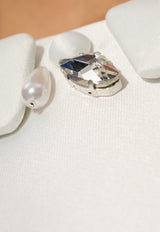Versace Bead Embellished Mini Dress White 1015006 1A10598-1W010