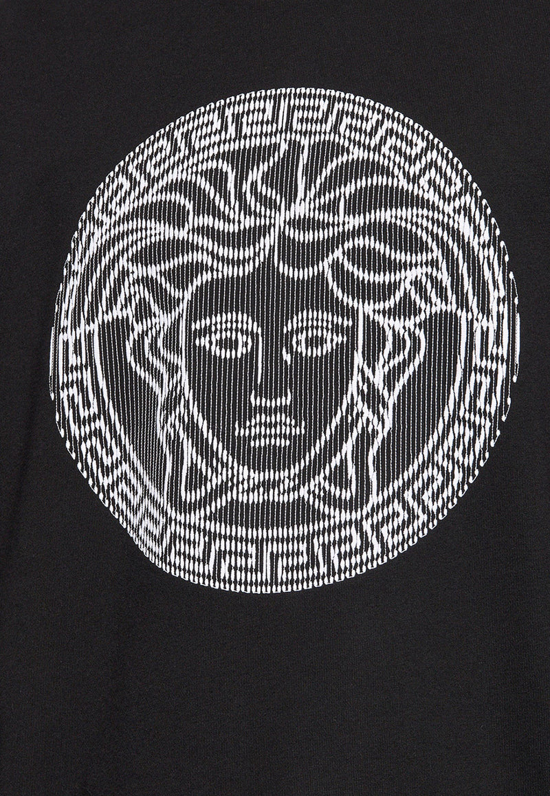 Versace Medusa Embroidered Crewneck Sweatshirt Black 1013969 1A10754-1B000